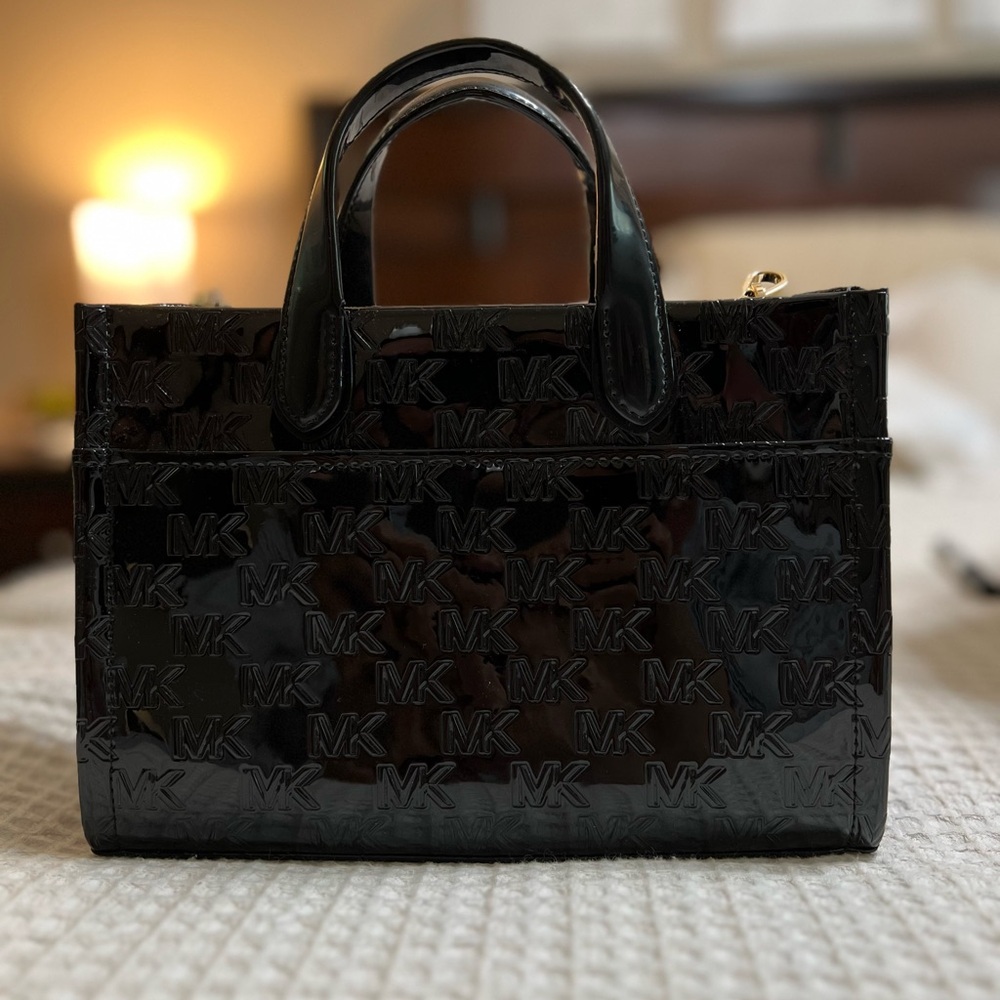 Michael Kors Glossy Black Satchel